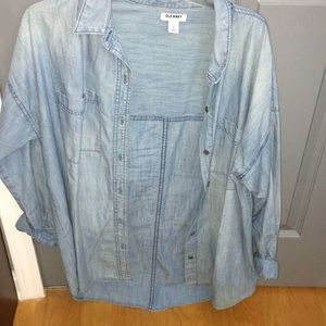 Jean button down shirt